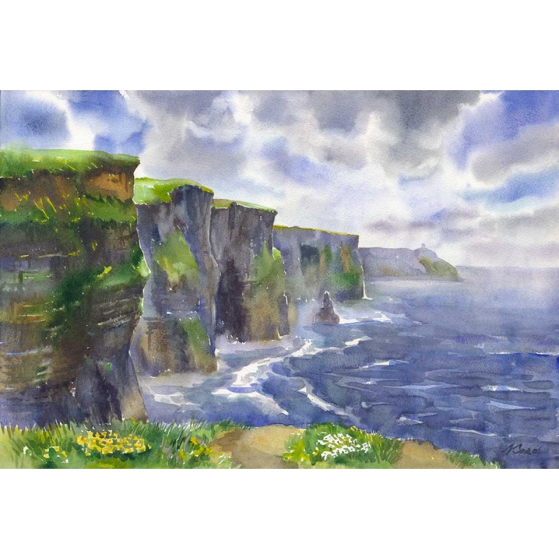 800x800 Cliffs Of Moher' Giclee Art Print - Cliffs Of Moher Painting