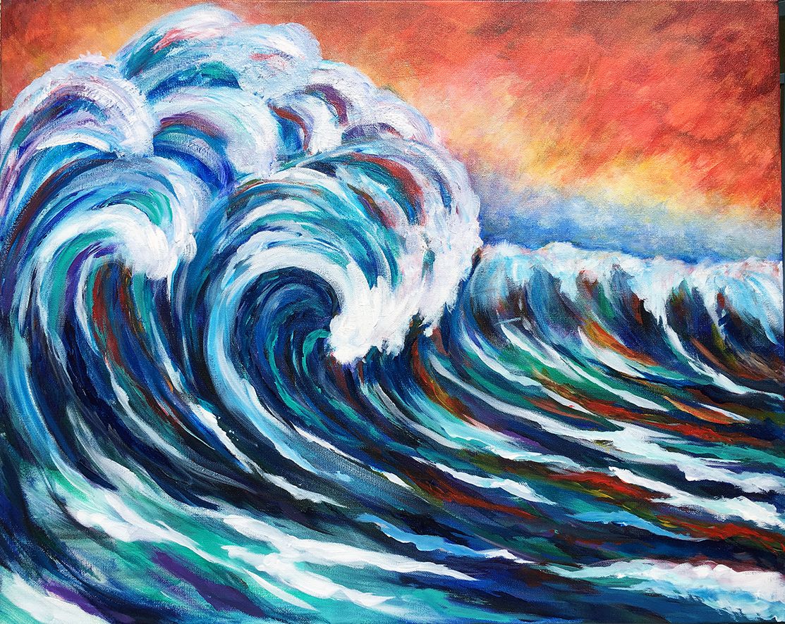 1113x886 Climate Change. Acrylic On Canvas Painting Original Paintings By - Climate Change Painting