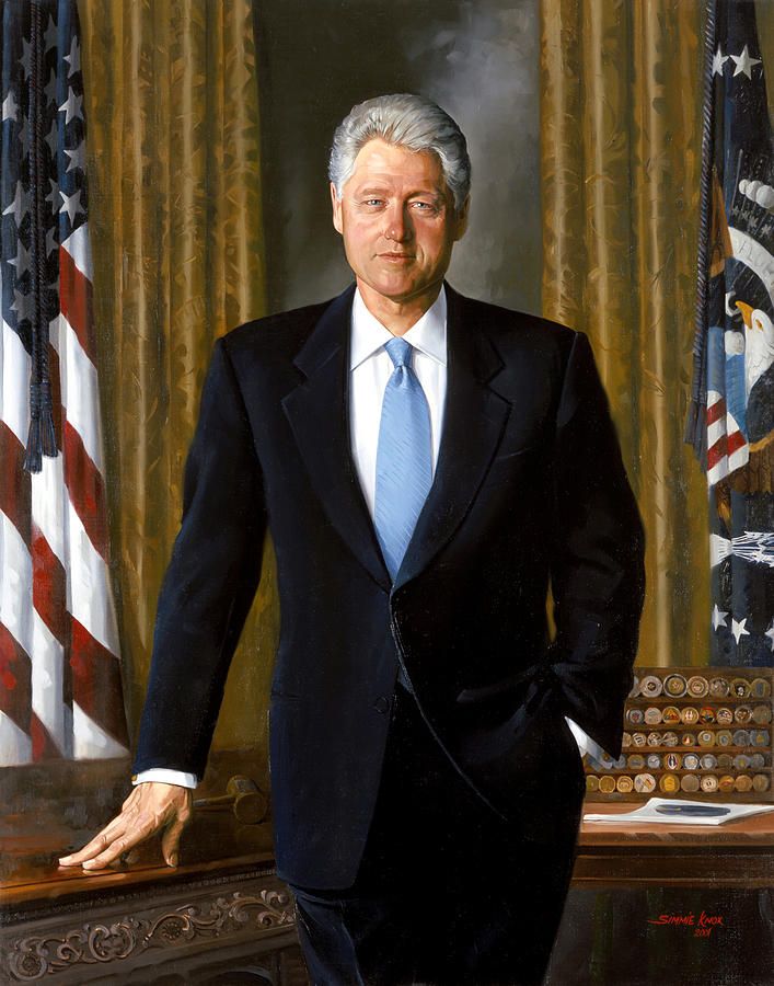 707x900 President Bill Clinton - Clinton Painting