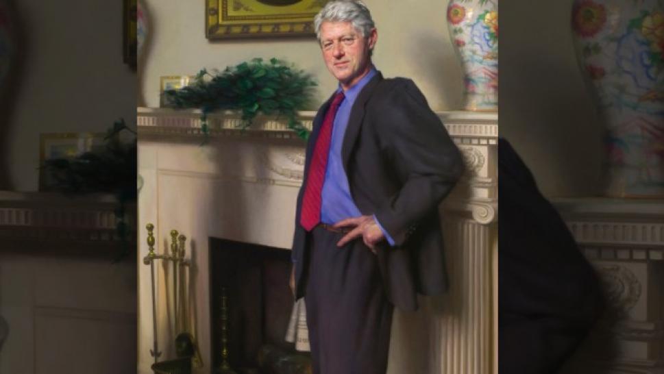 969x546 Artist Says Bill Clinton Portrait Secretly Includes Monica - Clinton Painting