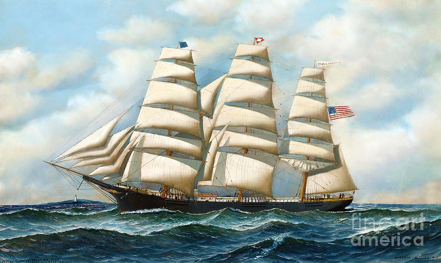 Clipper Ship Painting at PaintingValley.com | Explore collection of ...