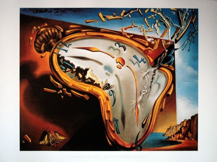 736x550 Melting Clock Painting Salvador Dali~the Melting Clock Art - Clock Painting