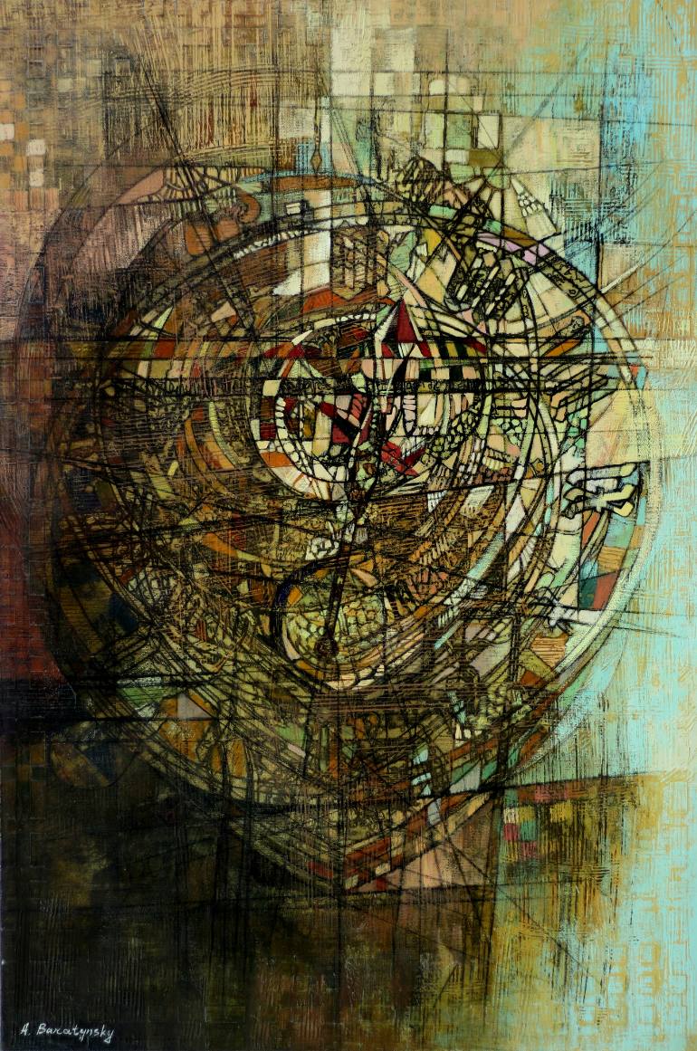 770x1161 Saatchi Art Antique Clock Painting By Anatoly Baratynsky - Clock Painting