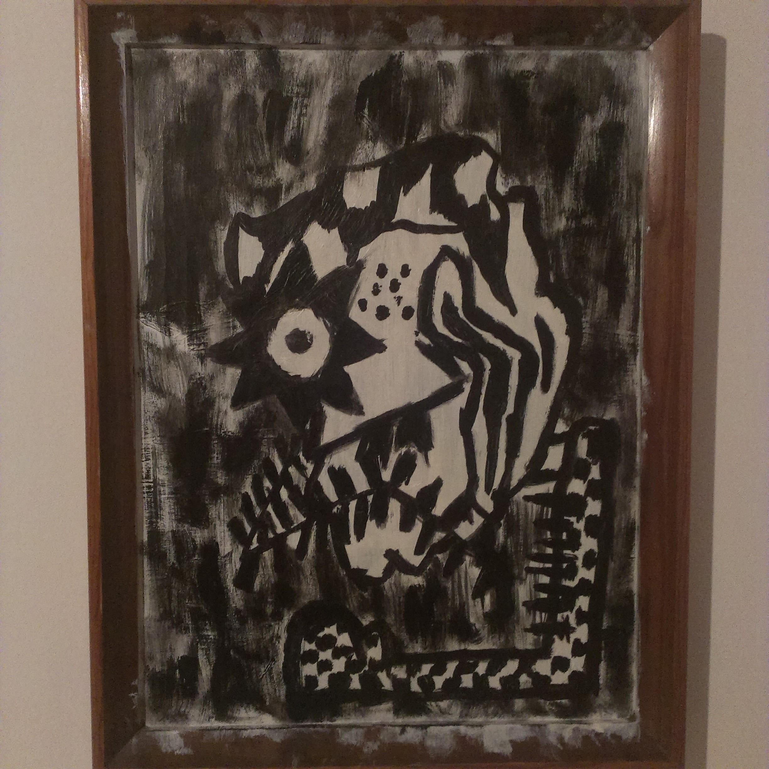 2448x2448 Acrylic Painting Inspired By Clockwork Orange. Painting - Clockwork Orange Painting