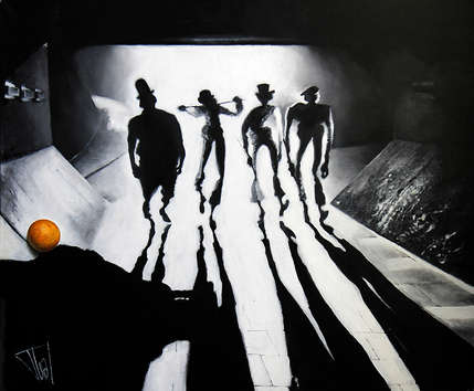 429x354 Clockwork Orange Painting By Jota - Clockwork Orange Painting