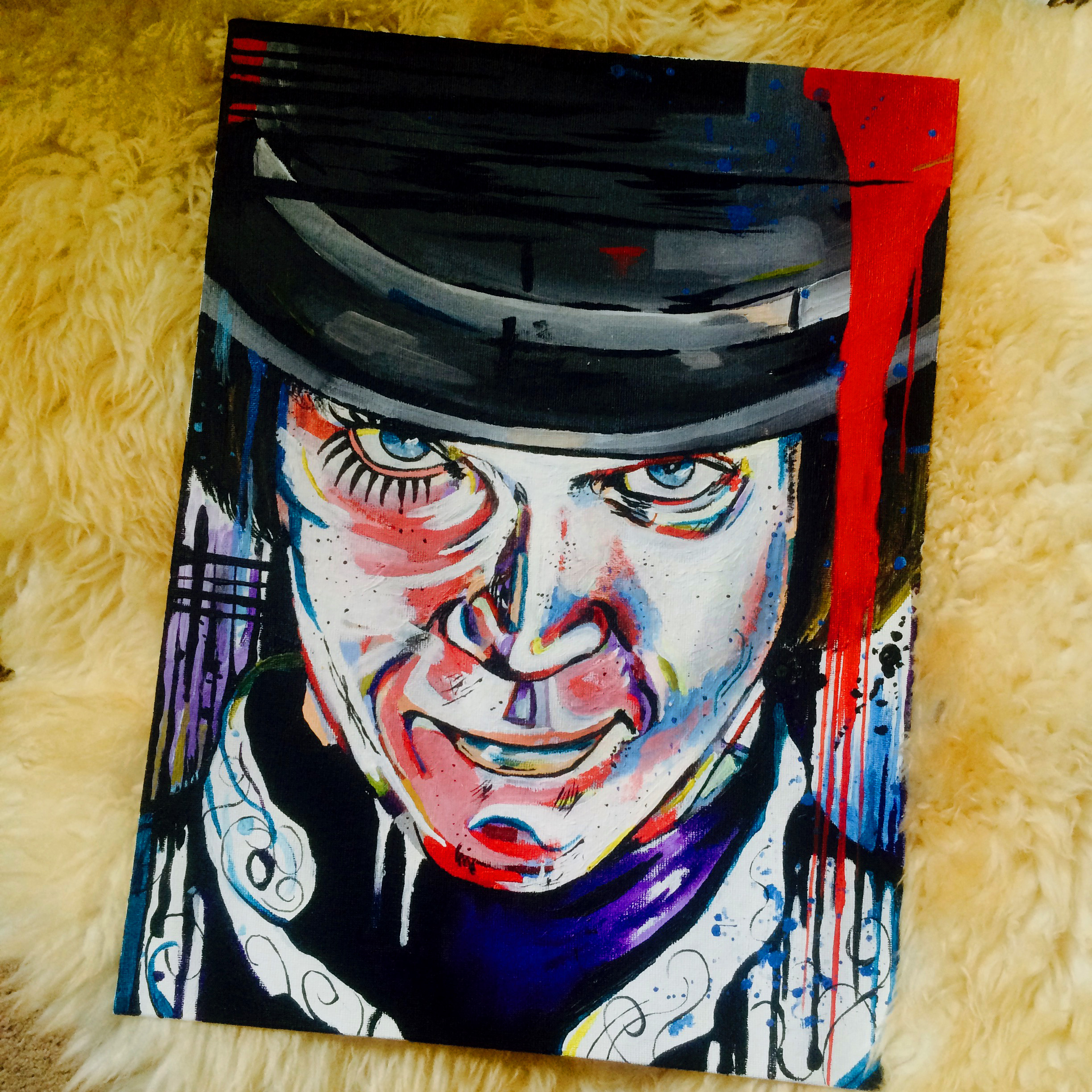2448x2448 A Clockwork Orange Spewed Out On Canvas Gift And The Kurst Art - Clockwork Orange Painting