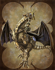 236x300 Clockwork Dragon Painting By Rob Carlos - Clockwork Painting