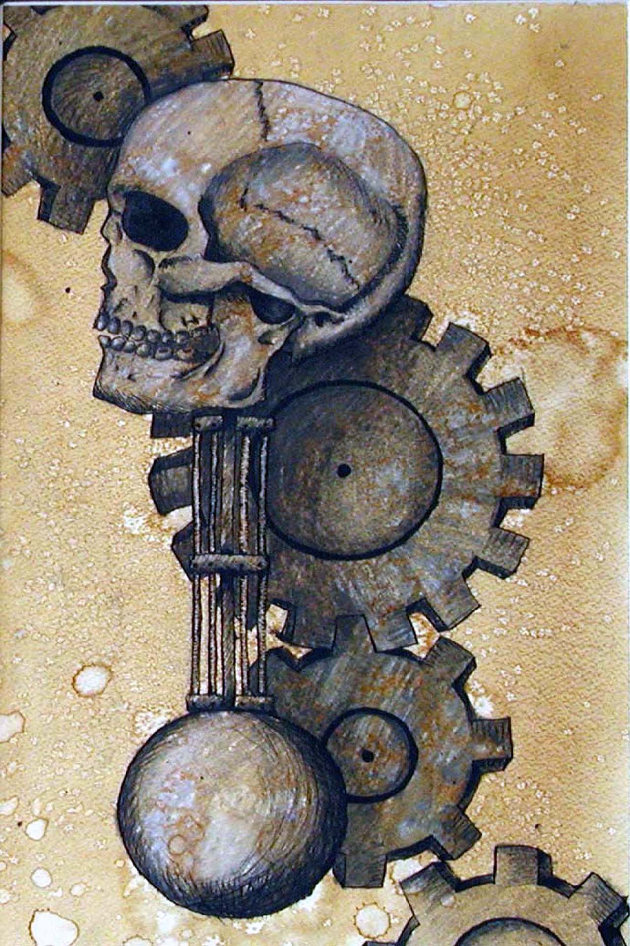 1280x1923 Human Clockwork By Draculaazuri - Clockwork Painting