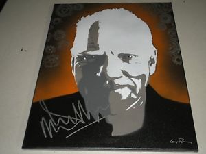 300x225 Malcolm Mcdowell Signed Original Poprt Paintingutograph - Clockwork Painting
