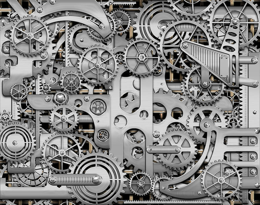 900x709 Techno Worlds - Clockwork Painting