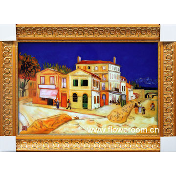 360x360 Colorful Handmade Cloisonne Painting Van Gogh Abstract Home Decor - Cloisonne Painting