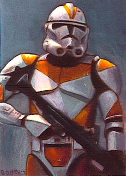 247x345 Clone Trooper Painted Card By Charles Hall On Star - Clone Trooper Painting