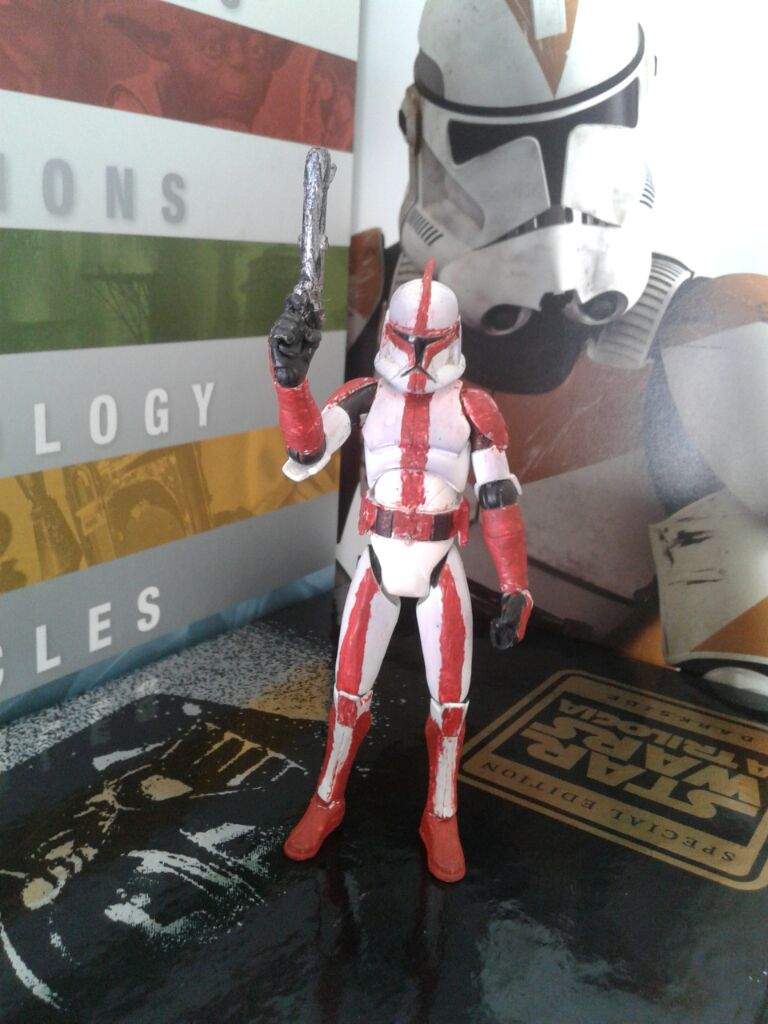 768x1024 Clone Trooper Figure Custom Red Paint Star Wars Amino - Clone Trooper Painting