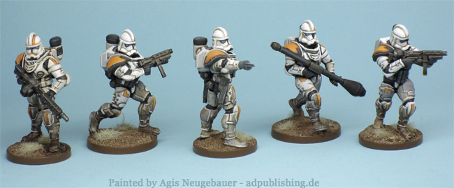 650x269 Dreamforge Games, Eisenkern Stormtrooper Conversions Miniature - Clone Trooper Painting