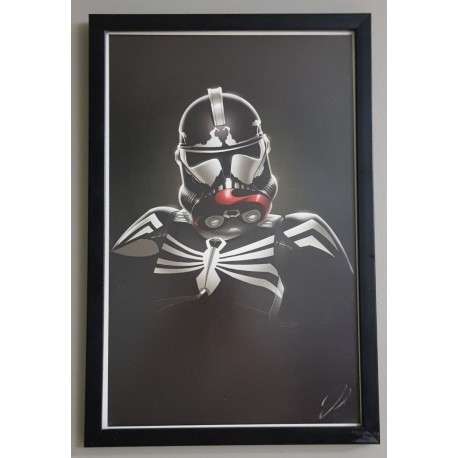 458x458 Star Wars Clone Trooper Black Signed Painting - Clone Trooper Painting