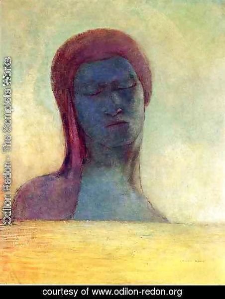 452x600 Odilon Redon - Closed Eyes Painting