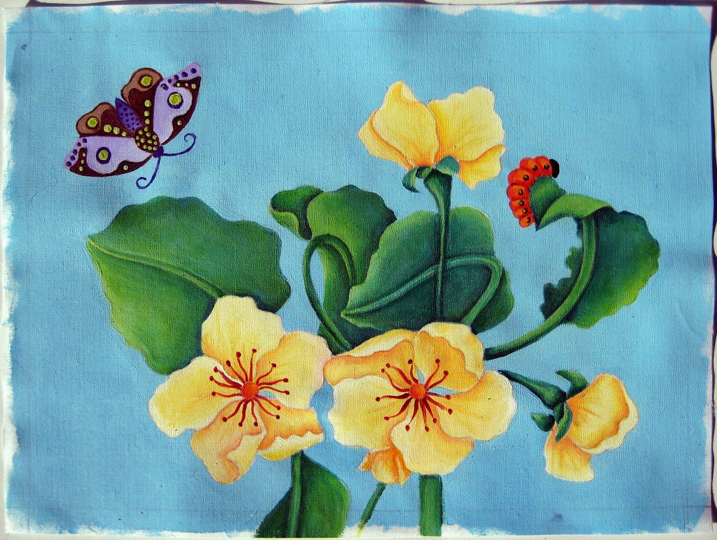 1440x1085 Image Result For Mexican Flowers Painting Design - Cloth Painting