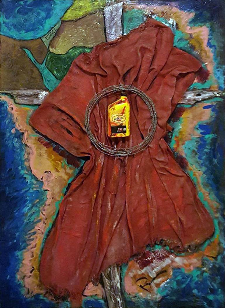 770x1055 Saatchi Art Oil Cloth Painting By Banning Lary - Cloth Painting