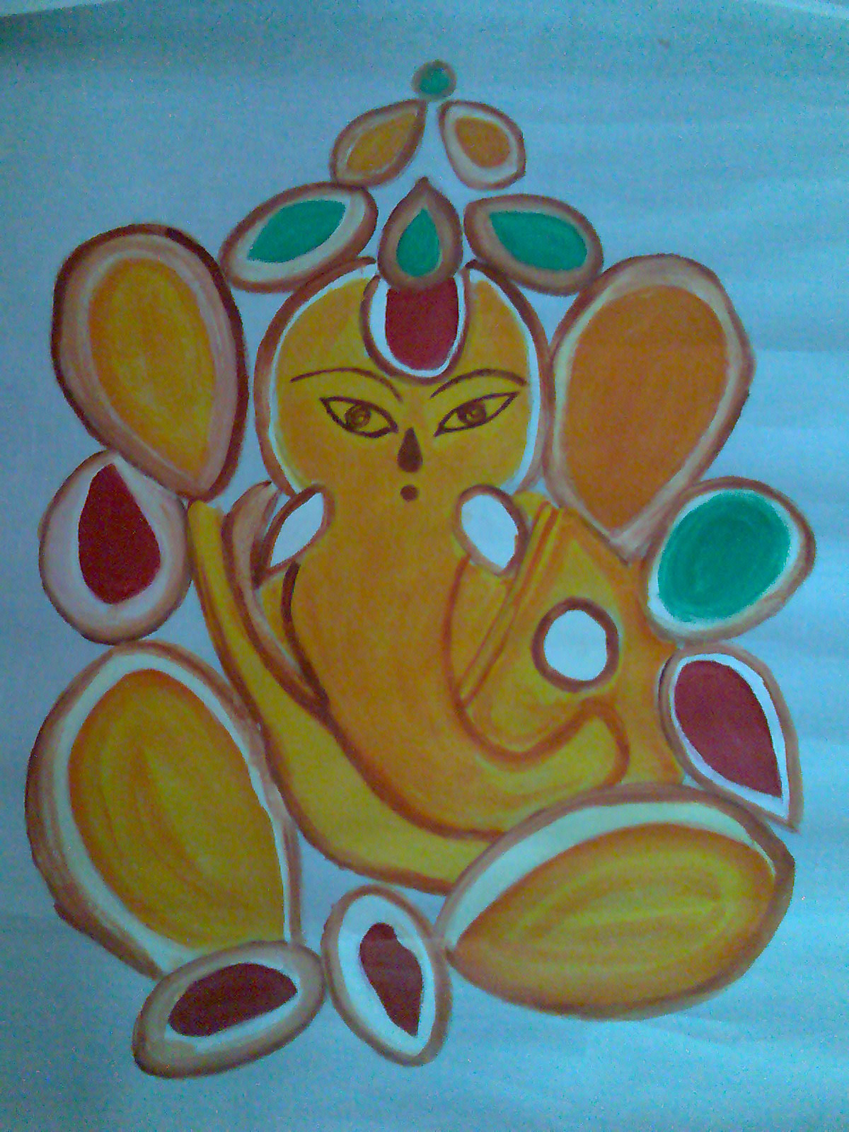 1200x1600 Fabric Painting Of Lord Ganesh Vallisworld's Weblog - Cloth Painting