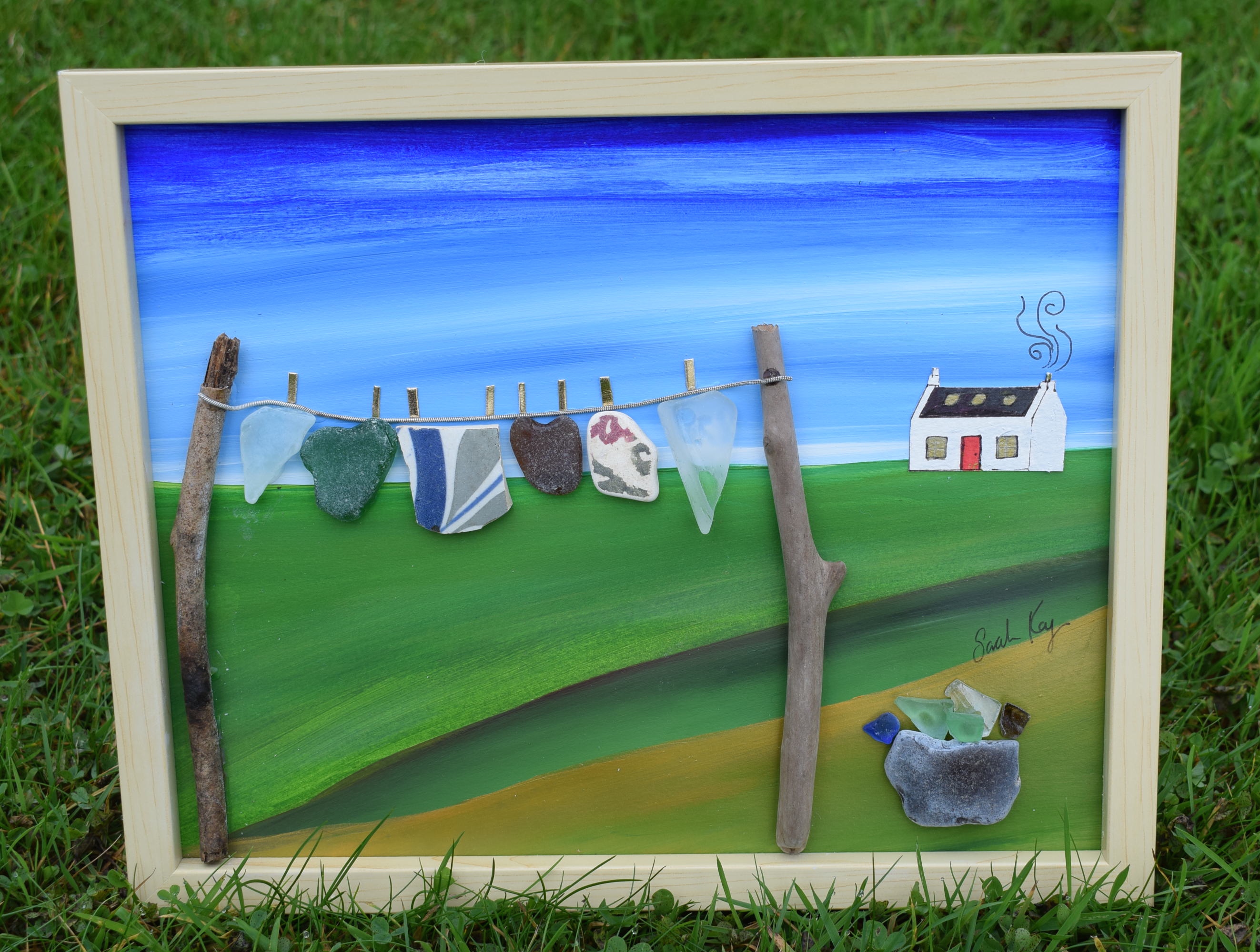 2645x2000 Sea Treasure Washing Line, Clothesline Hand Made And Designed By - Clothesline Painting