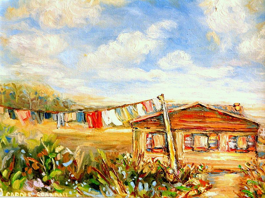 900x672 Clothesline Art - Clothesline Painting