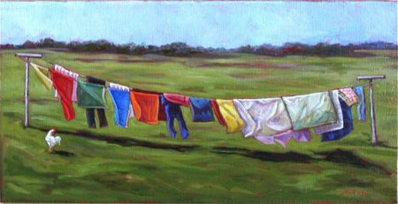 450x231 Bo Berry Art Rachel Halvorson Designs - Clothesline Painting