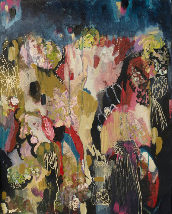 570x708 Giclee Cloud Of Witnesses Print On Paper Abstract - Cloud Of Witnesses Painting