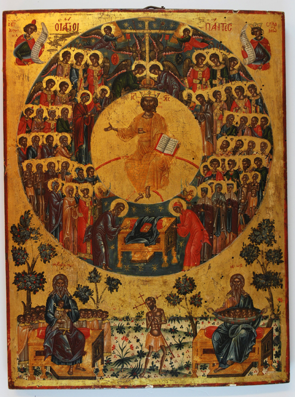 594x800 All Saints Icon The Great Cloud Of Witnesses Eclectic Orthodoxy - Cloud Of Witnesses Painting
