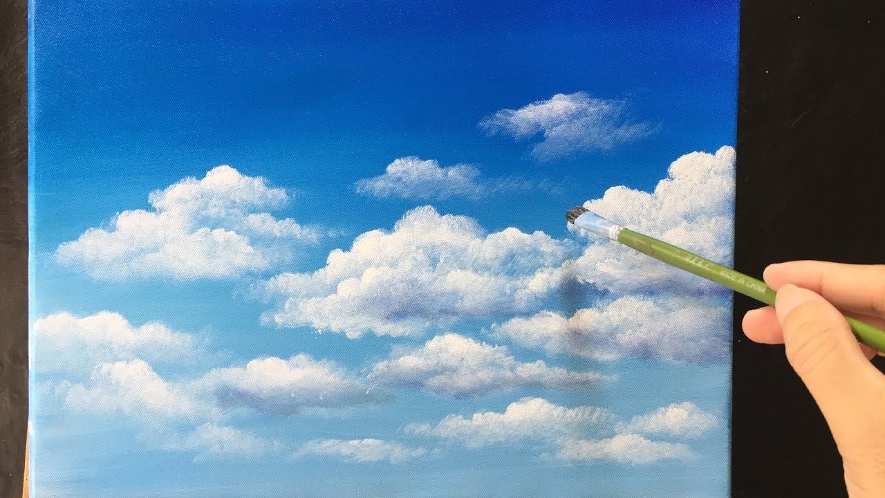 1280x720 Painting Clouds In Acrylics Lesson - Cloud Painting