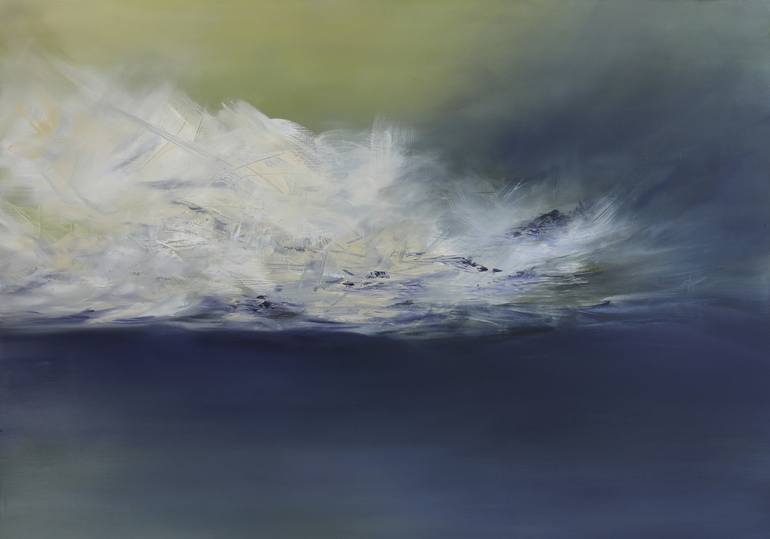 770x539 Saatchi Art Cloudy Sky Painting By Iris Schiebener - Cloudy Sky Painting