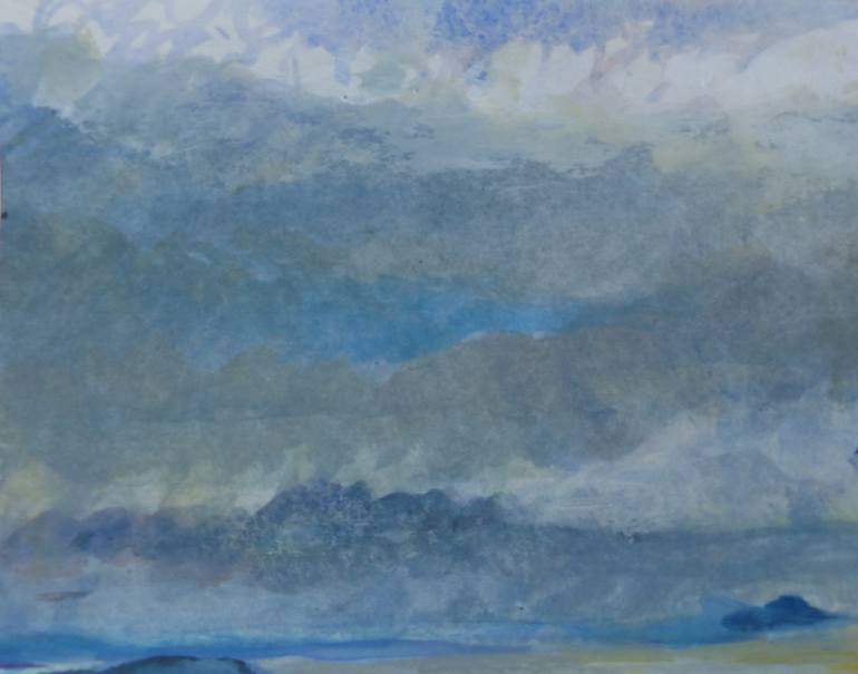 770x605 Saatchi Art Cloudy Sky Painting By Dorota Skoneczna - Cloudy Sky Painting