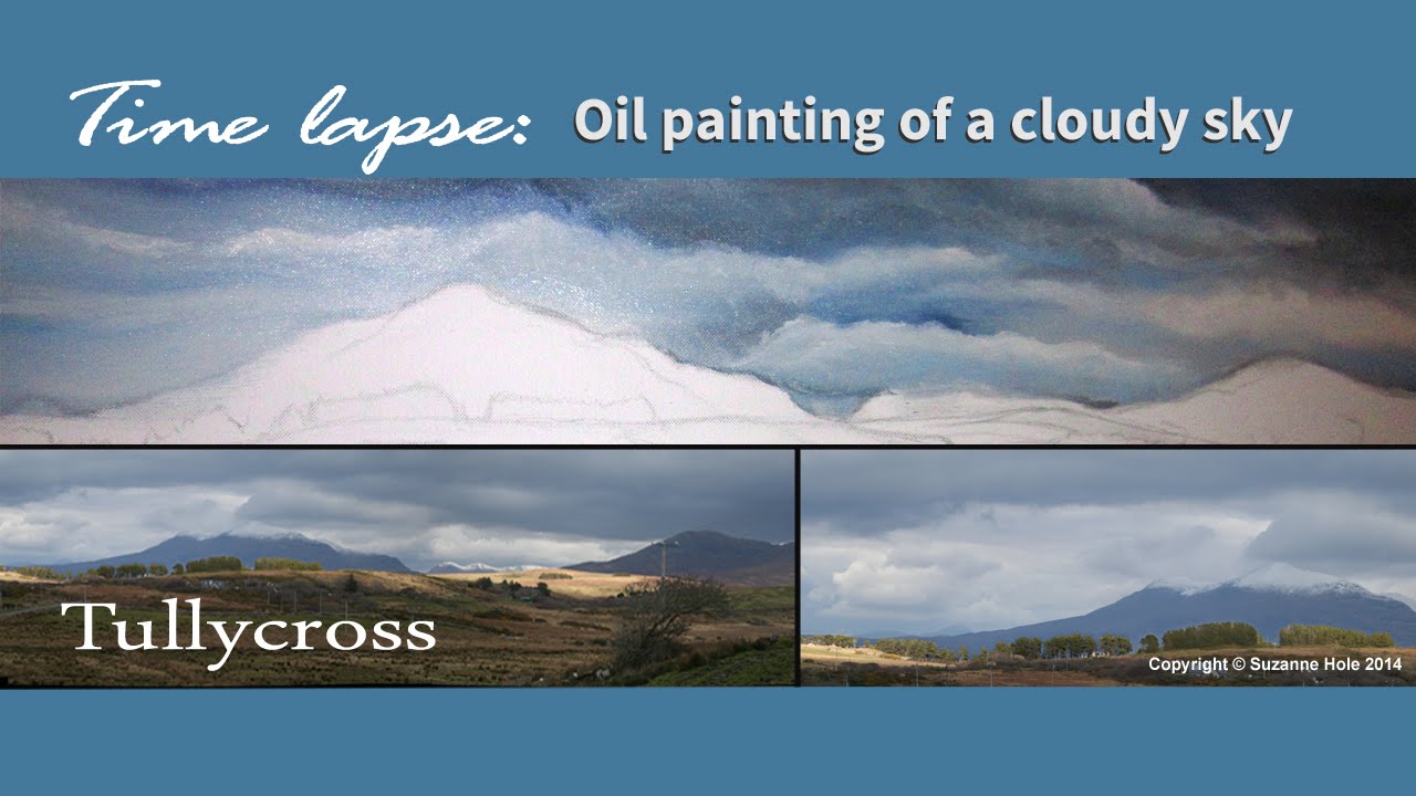 1280x720 Time Lapse Of Painting Cloudy Sky In Oils - Cloudy Sky Painting