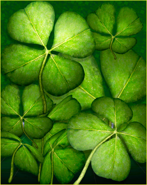 604x760 Four Leaf Clover Tubes Butterflywebgraphics - Clover Painting