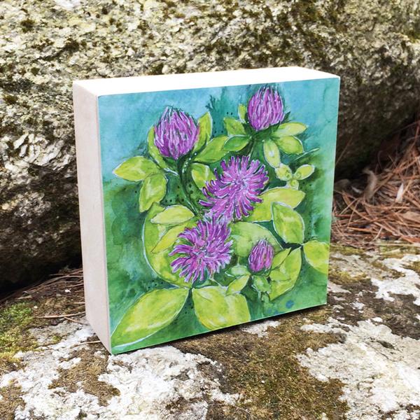 600x600 Red Clover (Tranquility) Original Painting - Clover Painting
