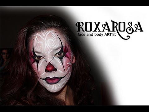 480x360 Face Paint Tutorial Female Clown - Clown Face Painting