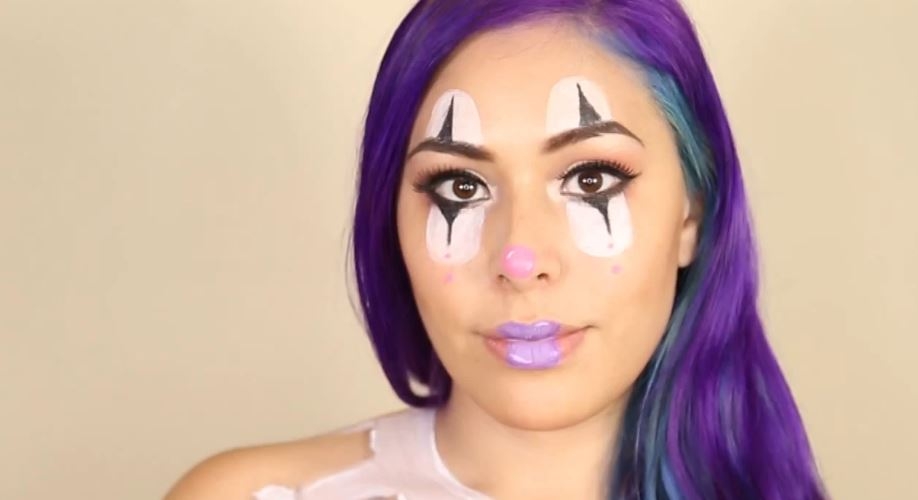 918x500 Glamour Clown Face Paint Makeup Tutorial Tiffyquake - Clown Face Painting