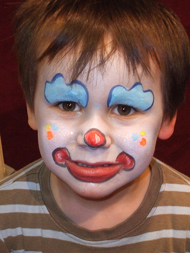 Clown Face Painting at PaintingValley.com | Explore collection of Clown ...