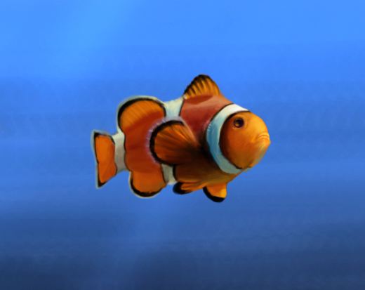 520x413 Painted Clownfish By Sylviedb - Clown Fish Painting
