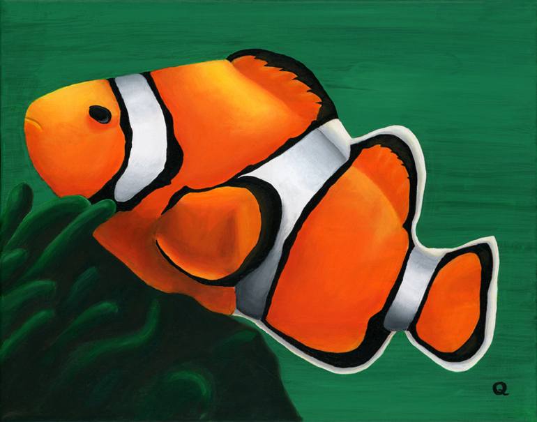 Clown Fish Painting at PaintingValley.com | Explore collection of Clown ...