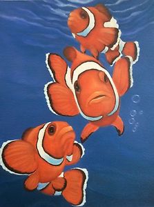 223x300 Clownfish Painting Fine Art Giclee Print Ebay - Clown Fish Painting