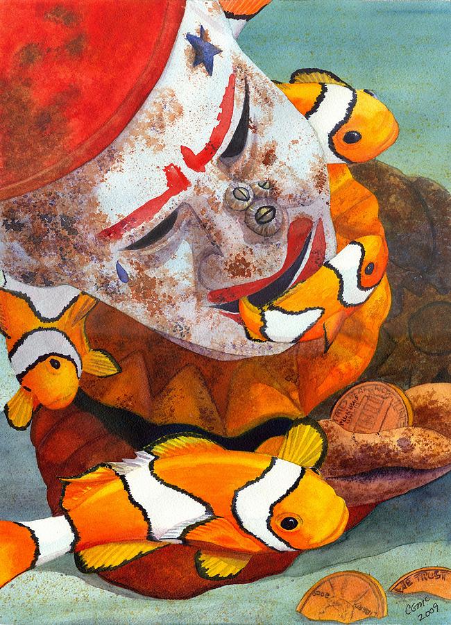 650x900 Clown Fish Painting By Catherine G Mcelroy - Clown Fish Painting