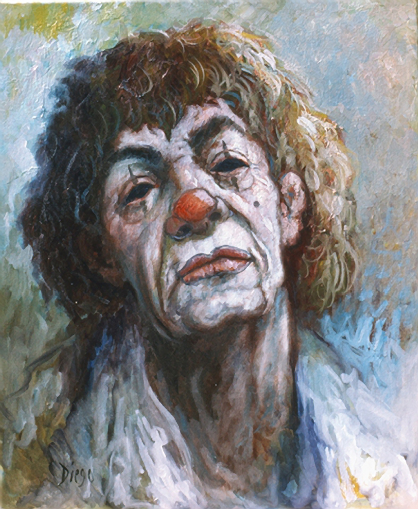 821x1000 Clown Diegovociproject - Clown Oil Painting Canvas
