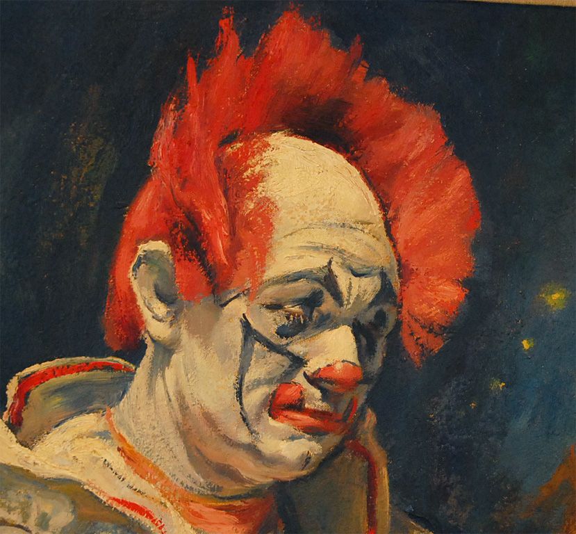 829x768 Emil Kosa Jr Clown Oil Painting On Canvas Oil, Canvases - Clown Oil Painting Canvas