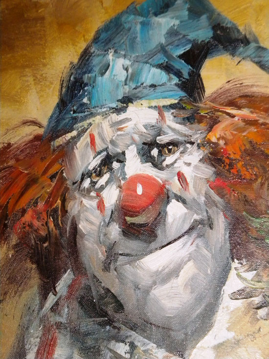 550x733 Dizzydz's Dazzling Doo Dahs - Clown Painting