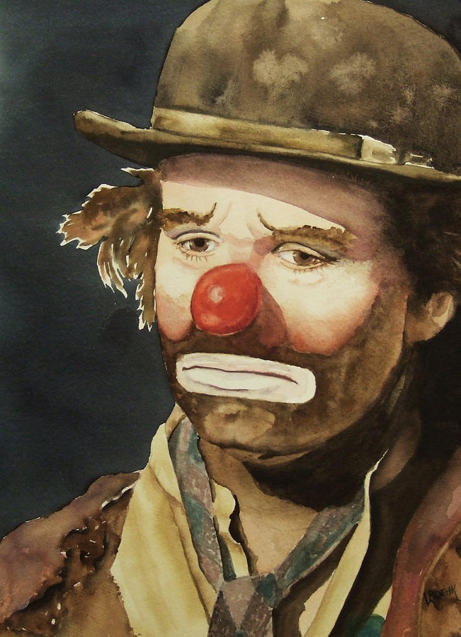 651x900 Emmett Kelly Painting By Greg And Linda Halom - Clown Painting