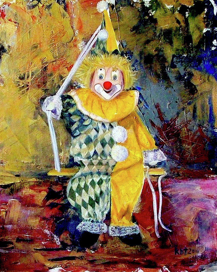 719x900 The Invisible Tears Of The Clown Painting By Kasia Turajczyk - Clown Painting
