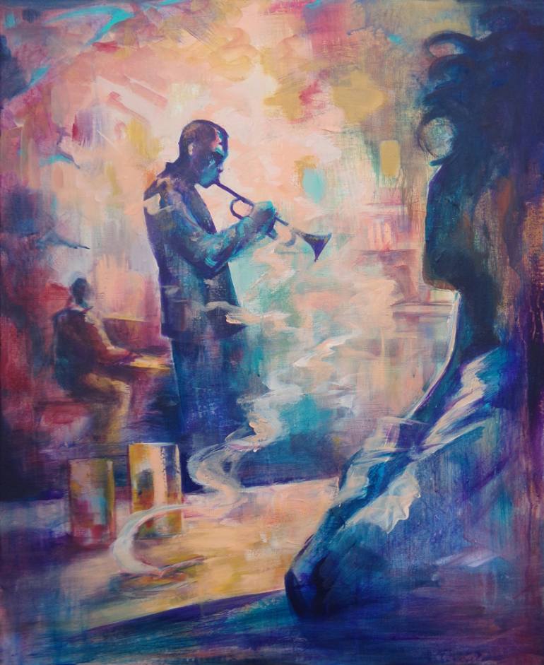 770x941 Saatchi Art Jazz Club Painting By Camille Alazet - Club Painting
