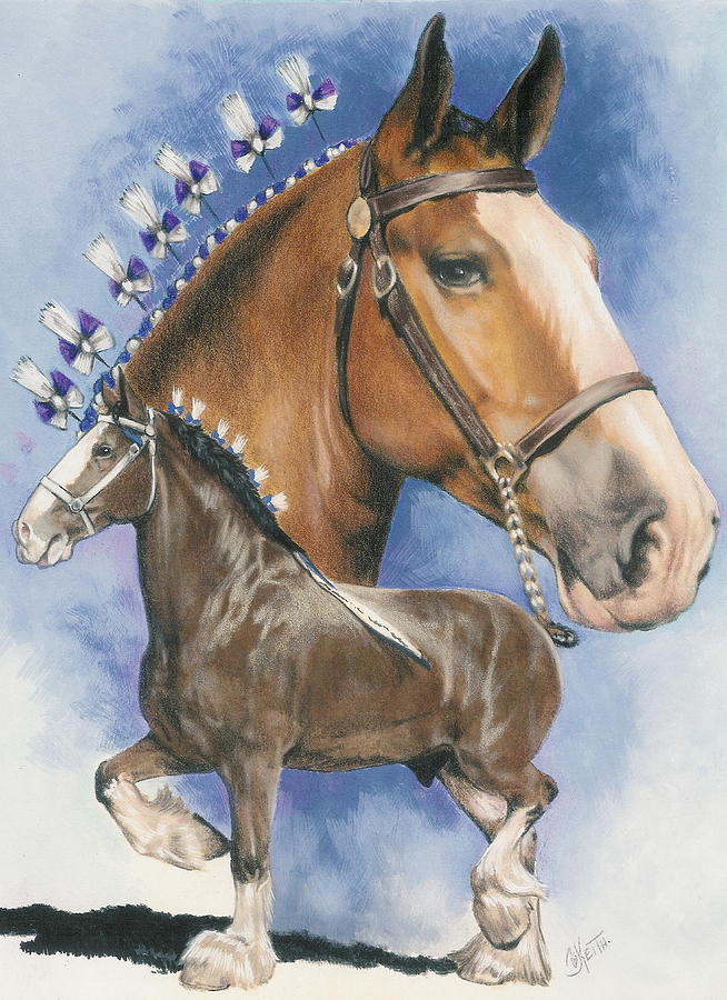 654x900 Clydesdale Mixed Media By Barbara Keith - Clydesdale Horse Painting