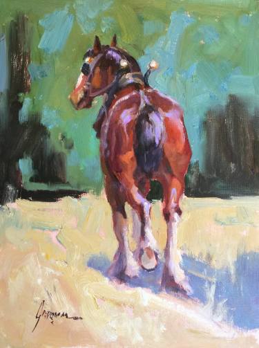375x503 Clydesdale Paintings For Sale Saatchi Art - Clydesdale Horse Painting