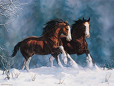 Clydesdale Horse Painting at PaintingValley.com | Explore collection of ...